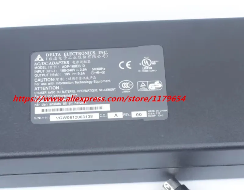 Original Delta ADP-180HB B ADP-180EB D 180 W 19 V 9,5 A AC DC Adapter Ladegerät ADP-180HBB 4 Pin Für XGIMI Projektor H3 Netzteil