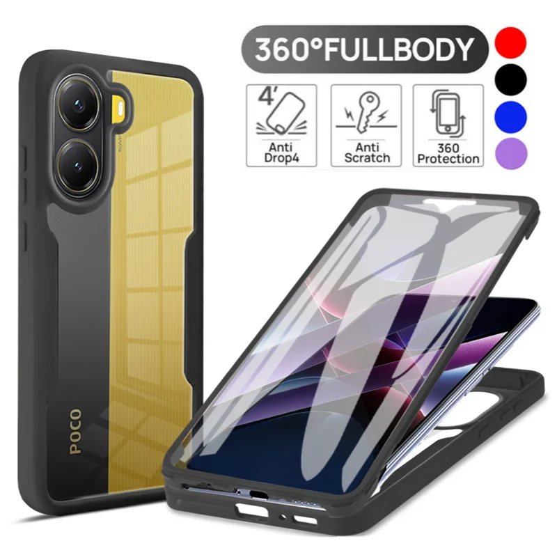 Full Body Protection Shockproof Case for Xiaomi Poco X7 Pro 5G Protective Cover Clear Fundas Coque Capa