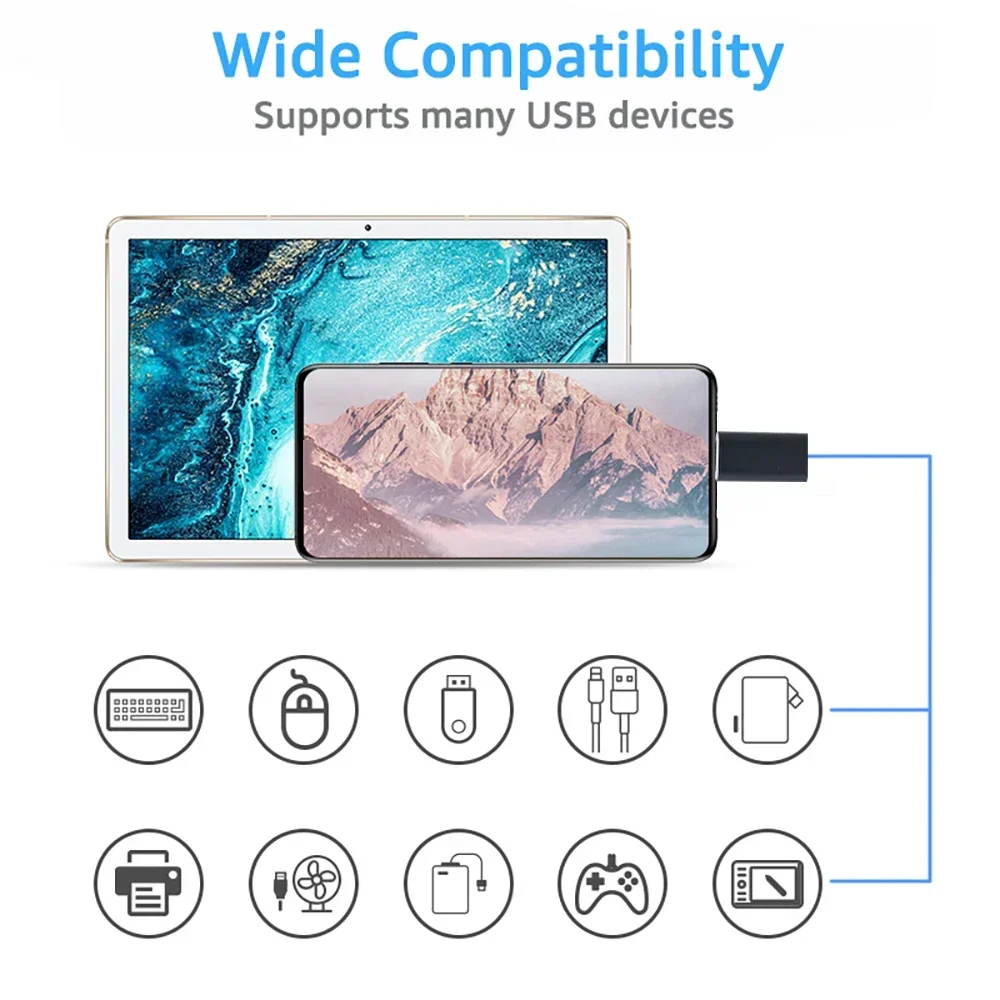 1/3/6Pcs Micro USB/IOS Female to Type C Male OTG Data Transfer Charging Adapter Converter For iPhone Xiaomi USB C Adaptors