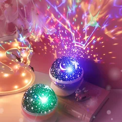 LED Rotating Night Light Projector Starry Sky Star Master Children Kids Sleep Romantic LED USB Projector Lamp Child Gifts