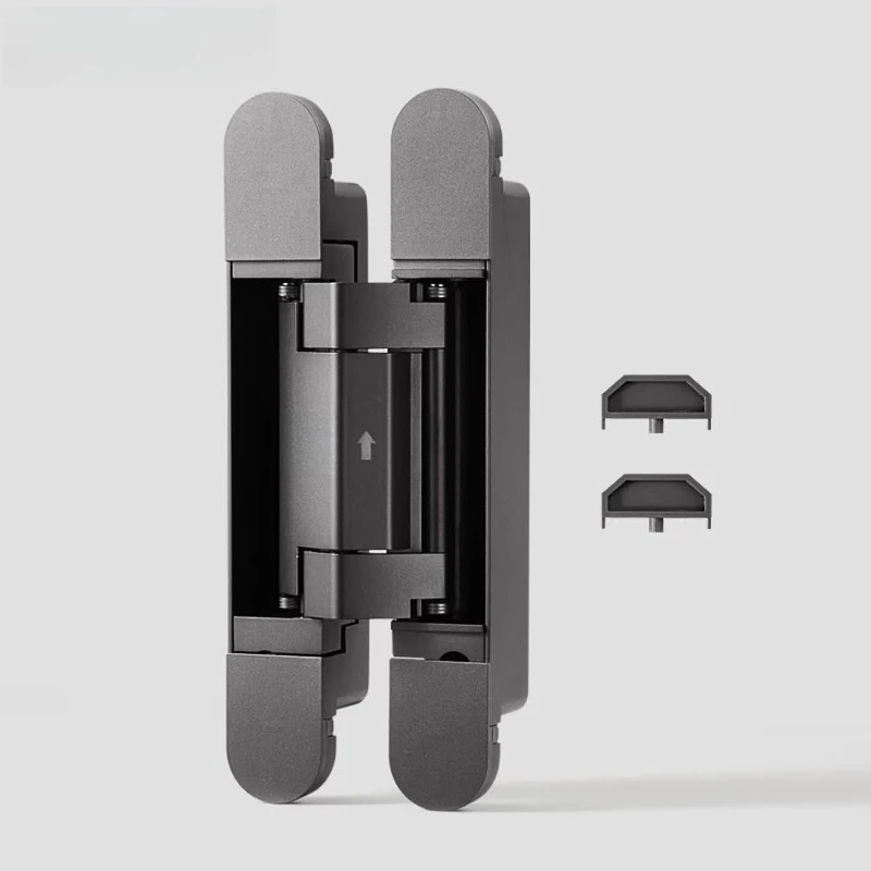 Hidden hydraulic hinge buffer automatic closing door folding door, two-dimensional adjustable invisible door