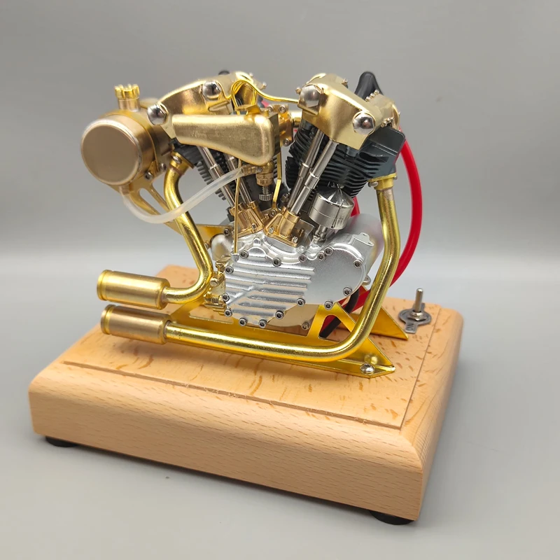 

4.2CC Mini Twin Cylinder Engine Model Metal Four Stroke Engine Toy R29/R29B