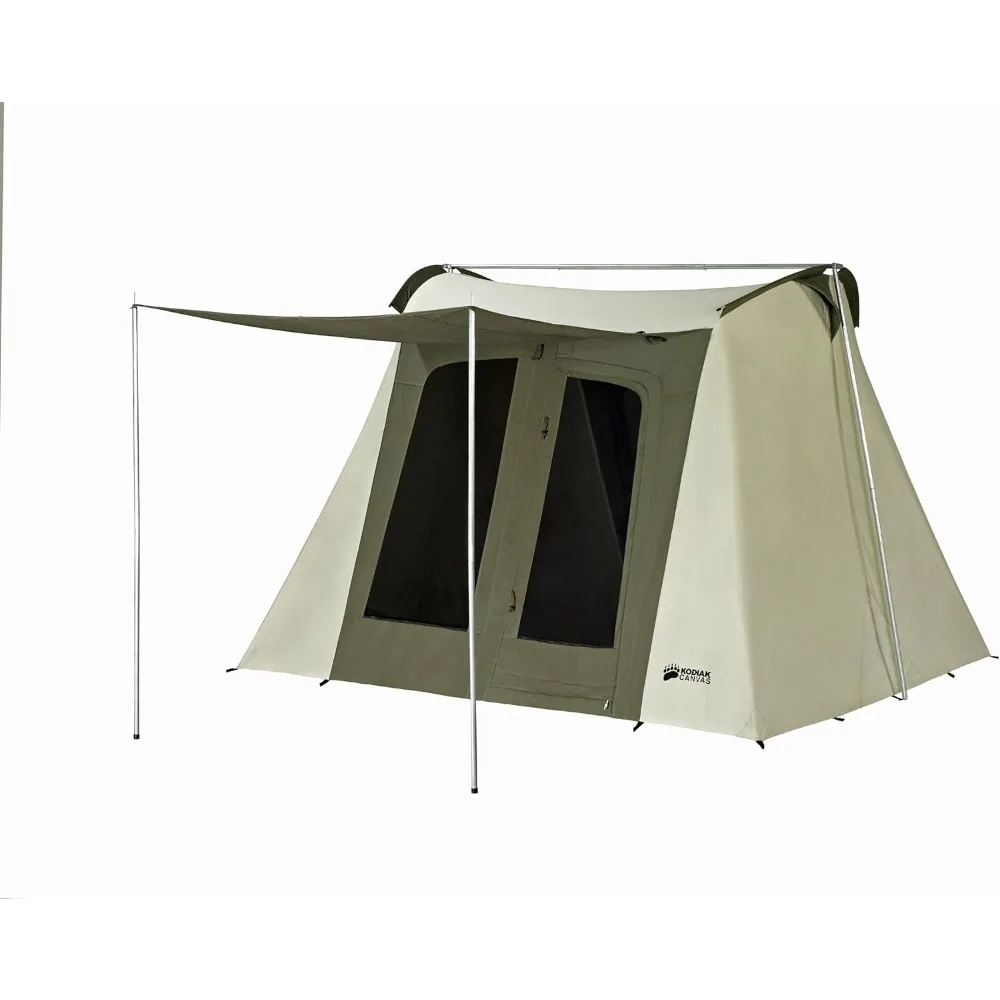 

Canvas Flex-Bow Camping Tent, Deluxe Outdoor Tent, 10 Ft x 10 Ft, 6 Person