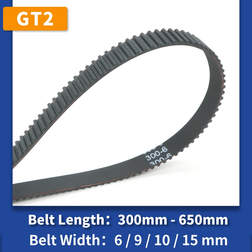 GT2 Belt 300mm - 650mm 2GT Belt 4mm 6mm 9mm 10mm GT2 2GT 3D Printer Belt 300 320 336 350 360 376 380 400 420 450 500 600 610 GT2