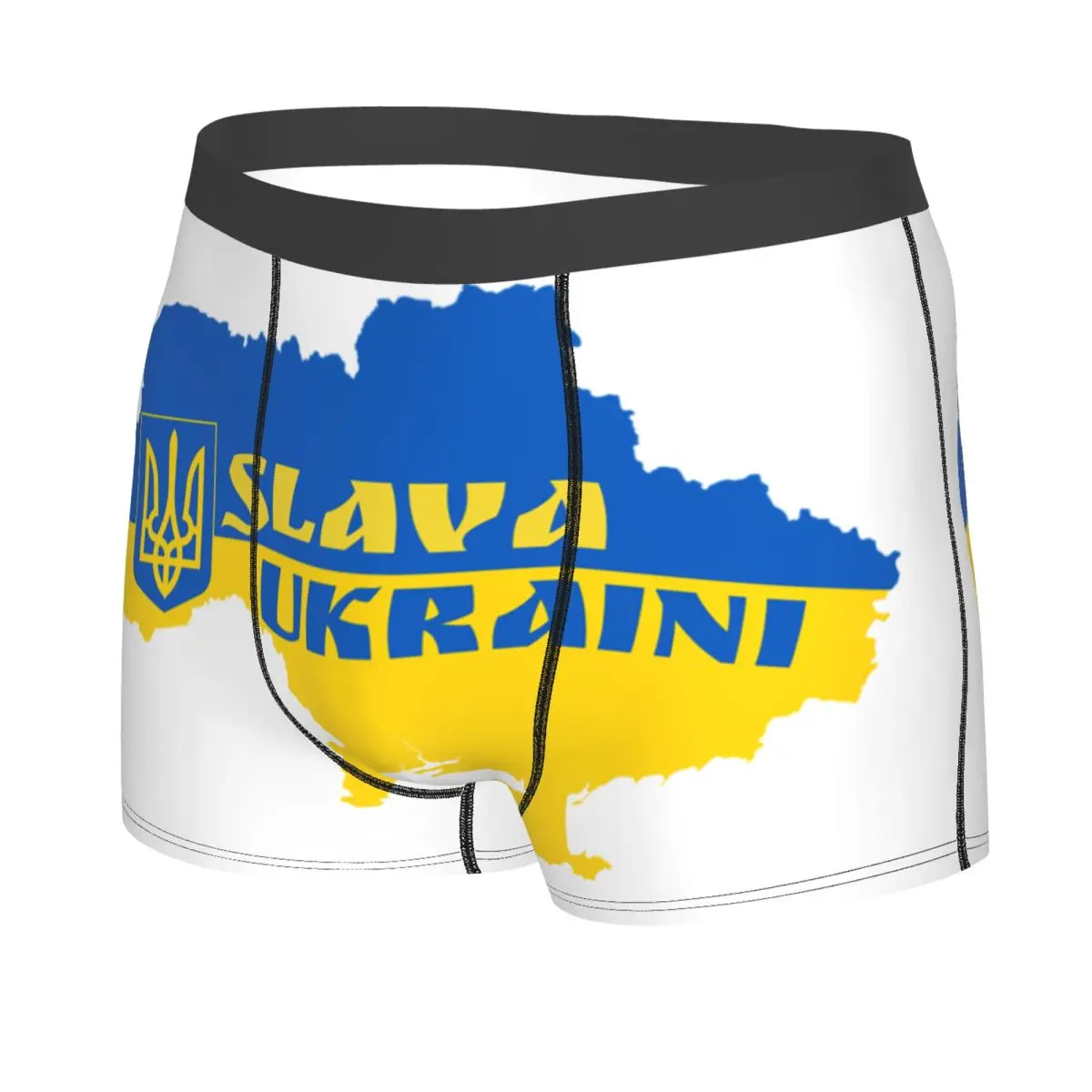 Slava Ukraini Ukraine Flag Underwear Men Sexy Print Custom Boxer Shorts Panties