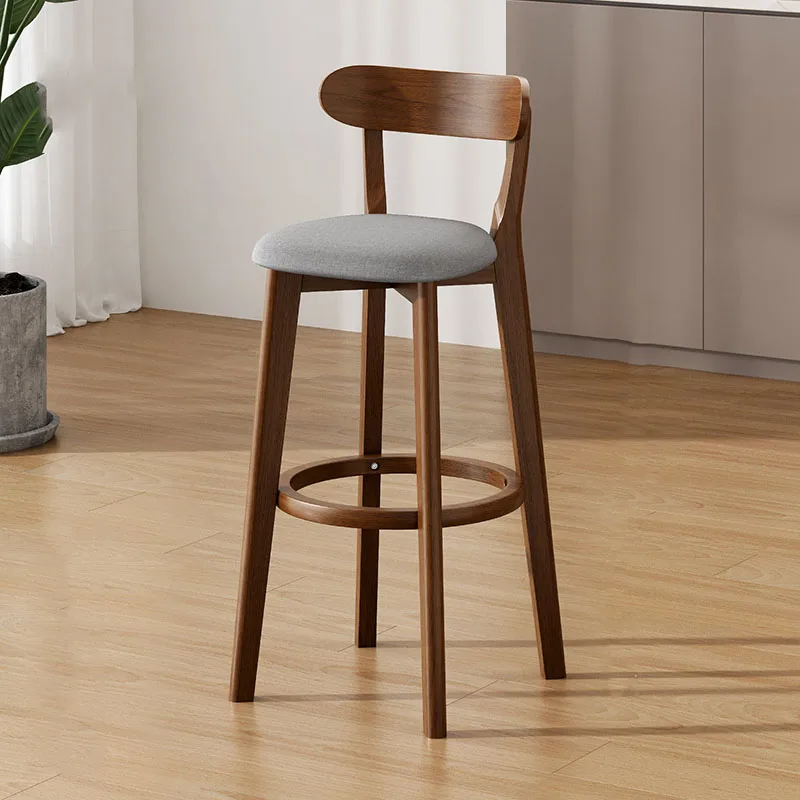 

Luxury Kitchen Bar Stools Designer Wood Living Room High Restaurant With Back Bar Chairs Comfortable Sillas Trendy Furniture
