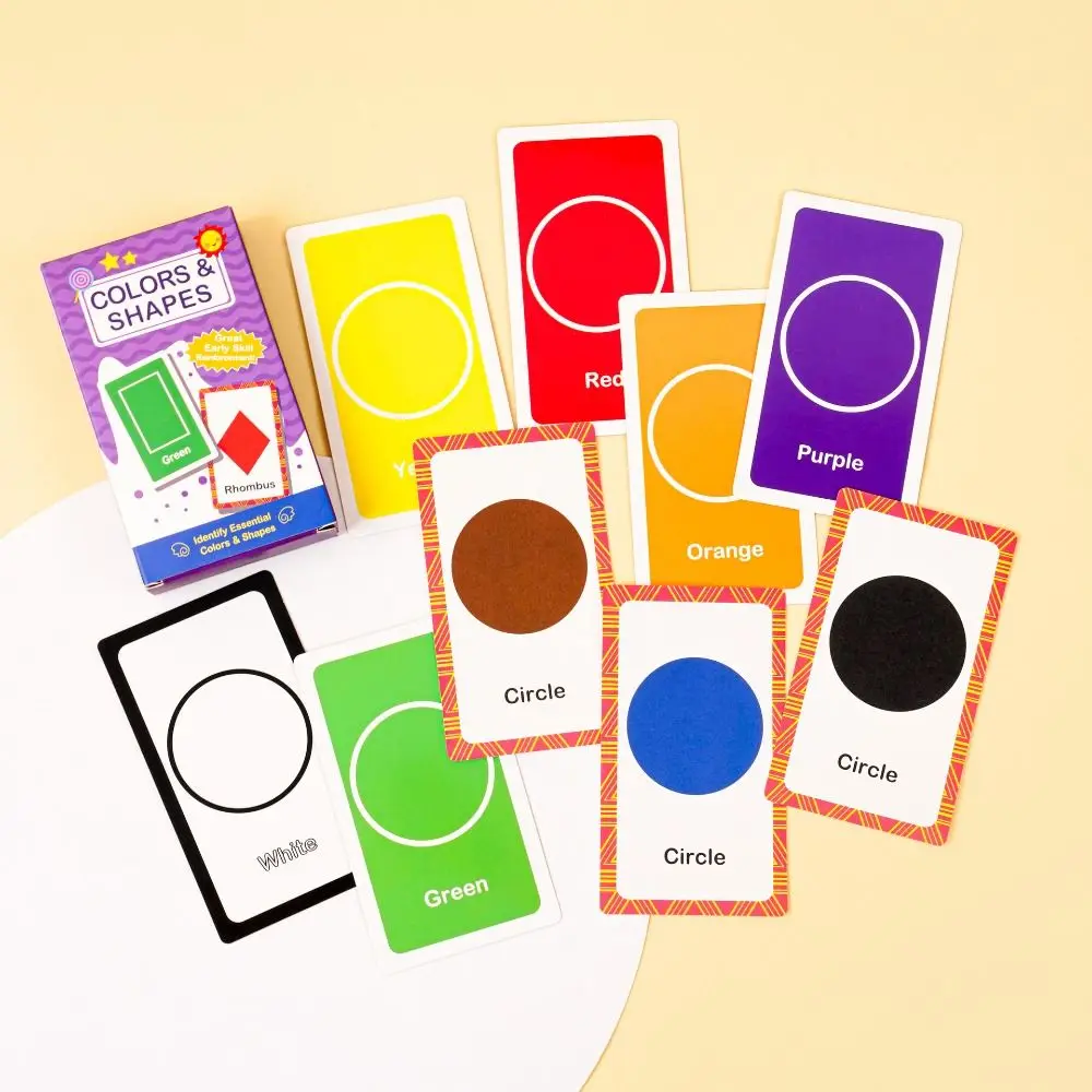 

Montessori Baby Learning Cards Numbers Colors&Shapes Interactive Learning Toys Early Educational Cognitive Training