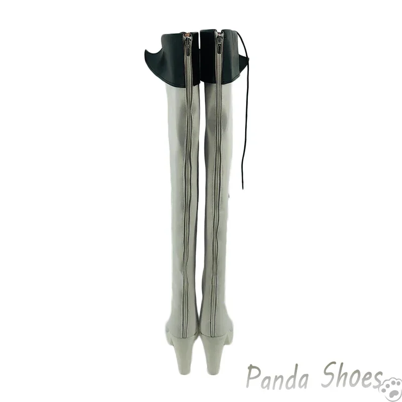 Anime Akame Ga KILL Esdeath Scarpe Cosplay Gioco Anime Cos Comic Costume Cosplay Scarpe Prop per Con Festa di Halloween