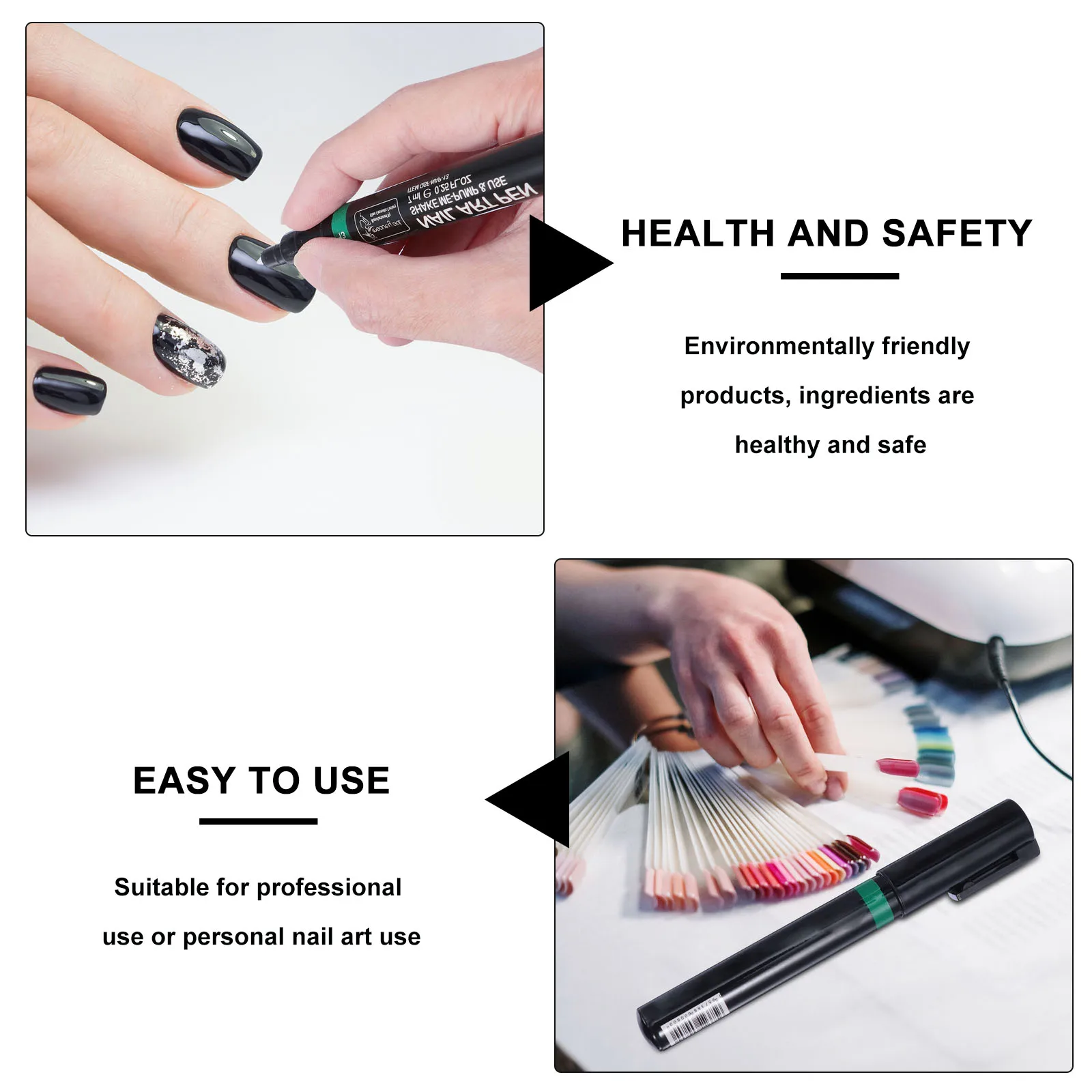 

3D Nail Art Pen Manicure Drawing Tool Compact Size Healthy Safe Ingredients Easy to Use Green Color DIY Nail Polish