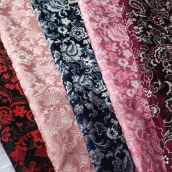 High-grade Flower Pattern Jacquard Fabric Brocade Smooth By Meter for Skirts Hanfu Sewing Plain Summer Printed Cloth Comfortable