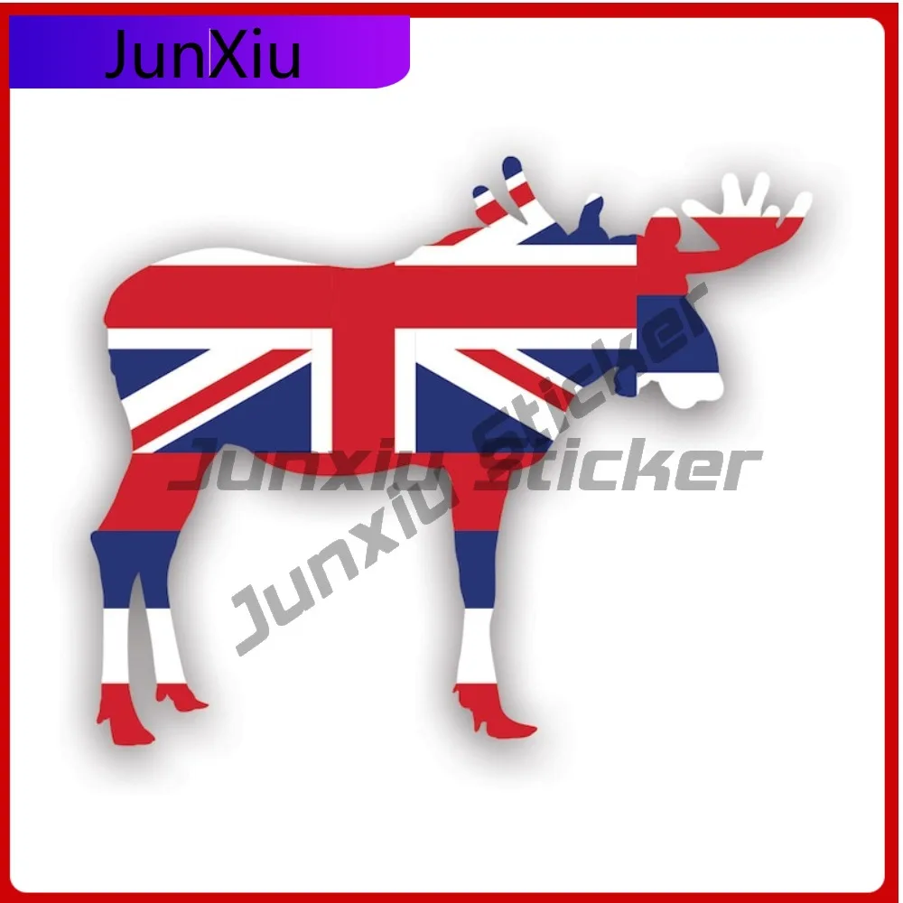 

Hawaii Moose Shaped Waterproof Fade Resistant Cartoon For Truck Bumper Laptop Easy To Remove Self Adhesive Decal Sun Resistant