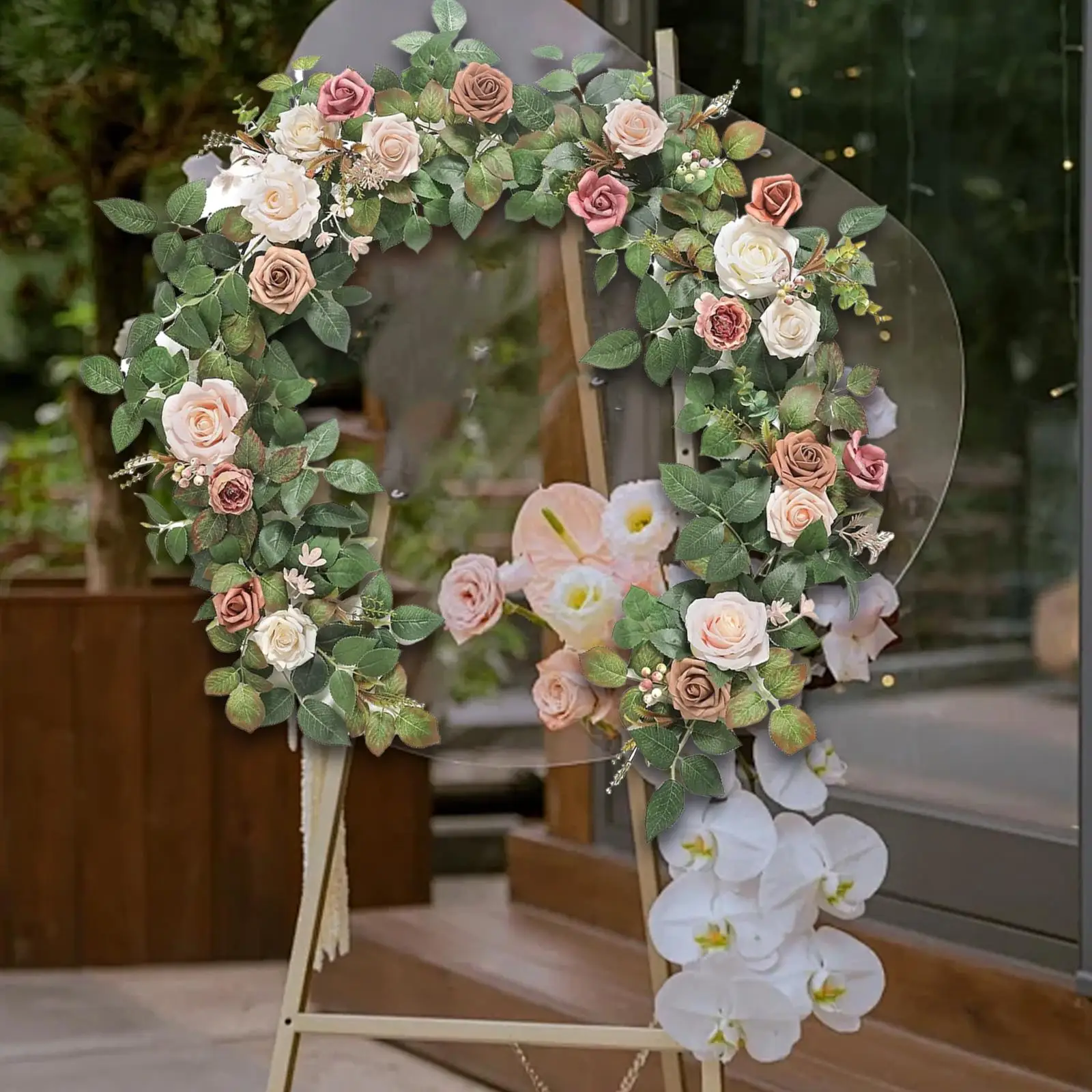 

Artificial Rose Flower Vine 5.9ft for Reception Decor Ceremony Engagement