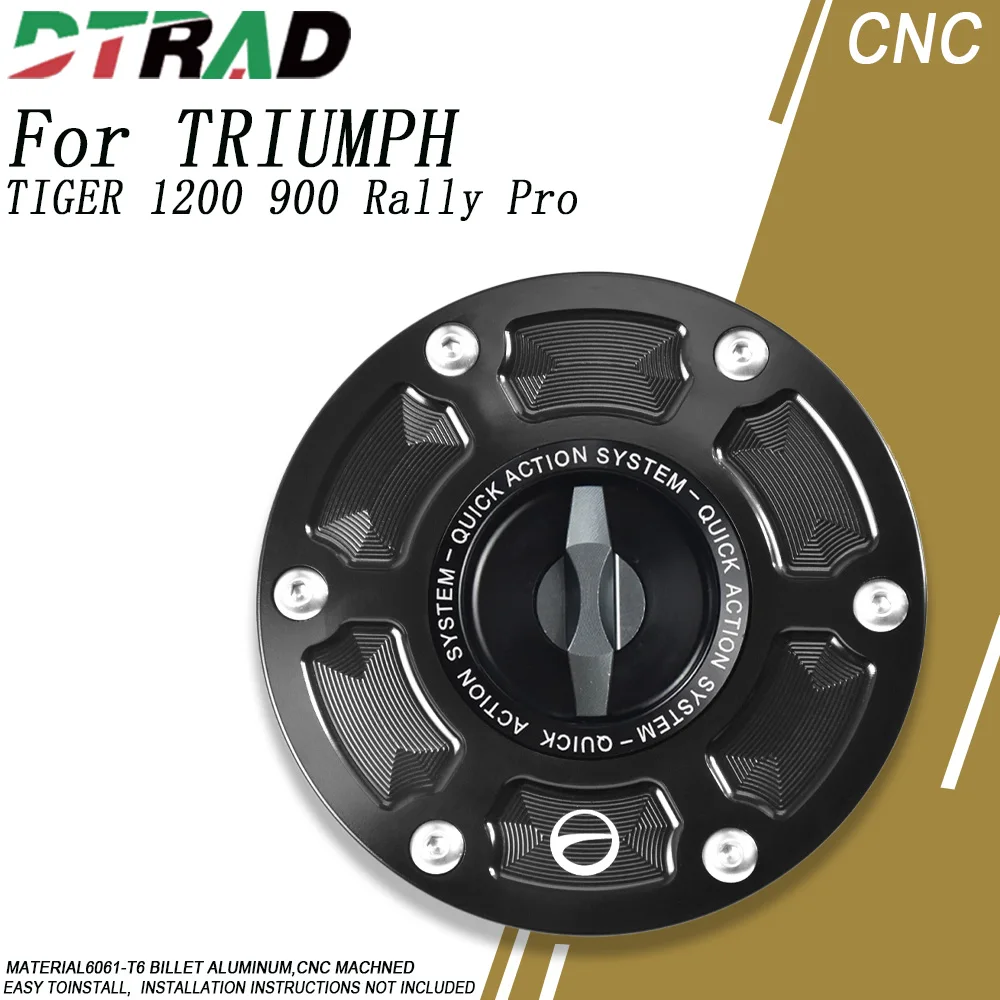 New CNC Aluminum Quick Release Fuel Tank Cap For TRIUMPH TIGER 1200 900 Rally Pro 1200 GP Pro 2022-2024 1200 GT Rally Explorer