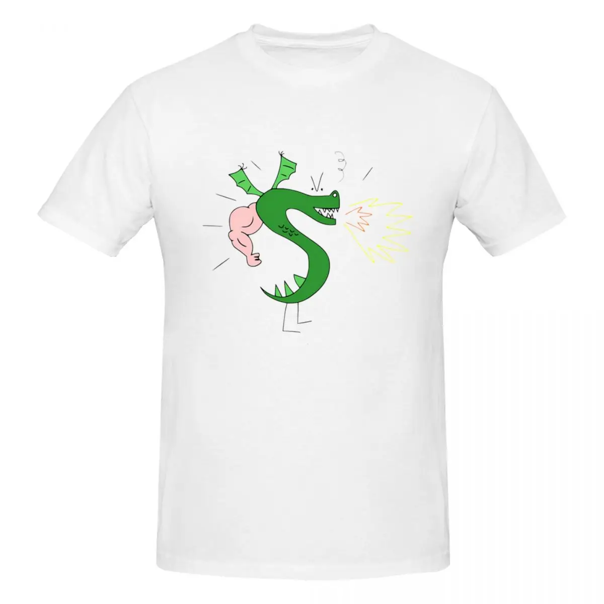 Trogdor The Burninator Men T-Shirt Funny Plus Size T Shirts Men's O-Neck Cotton Tees Short Summer Male