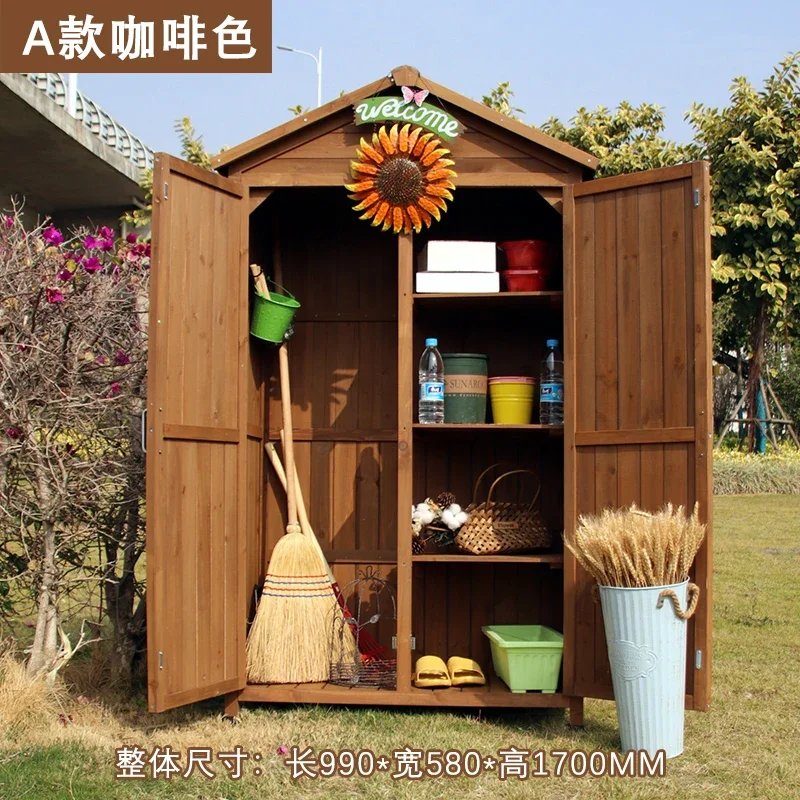 

rain and sun protection balcony courtyard gardening tool room pastoral sundries storage box rack