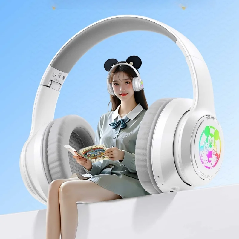 

2025 New Edition Disney Active Noise Reduction Bluetooth Earphones Wireless Female And Children'S Computer Earphones