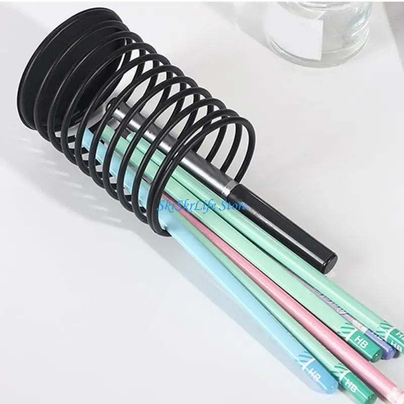 E65E Home Office Decorative Desktop Decors Desk Organizers Pen Holders Shelf Makeup Brush Cup Pencil Holders Organizers Cup