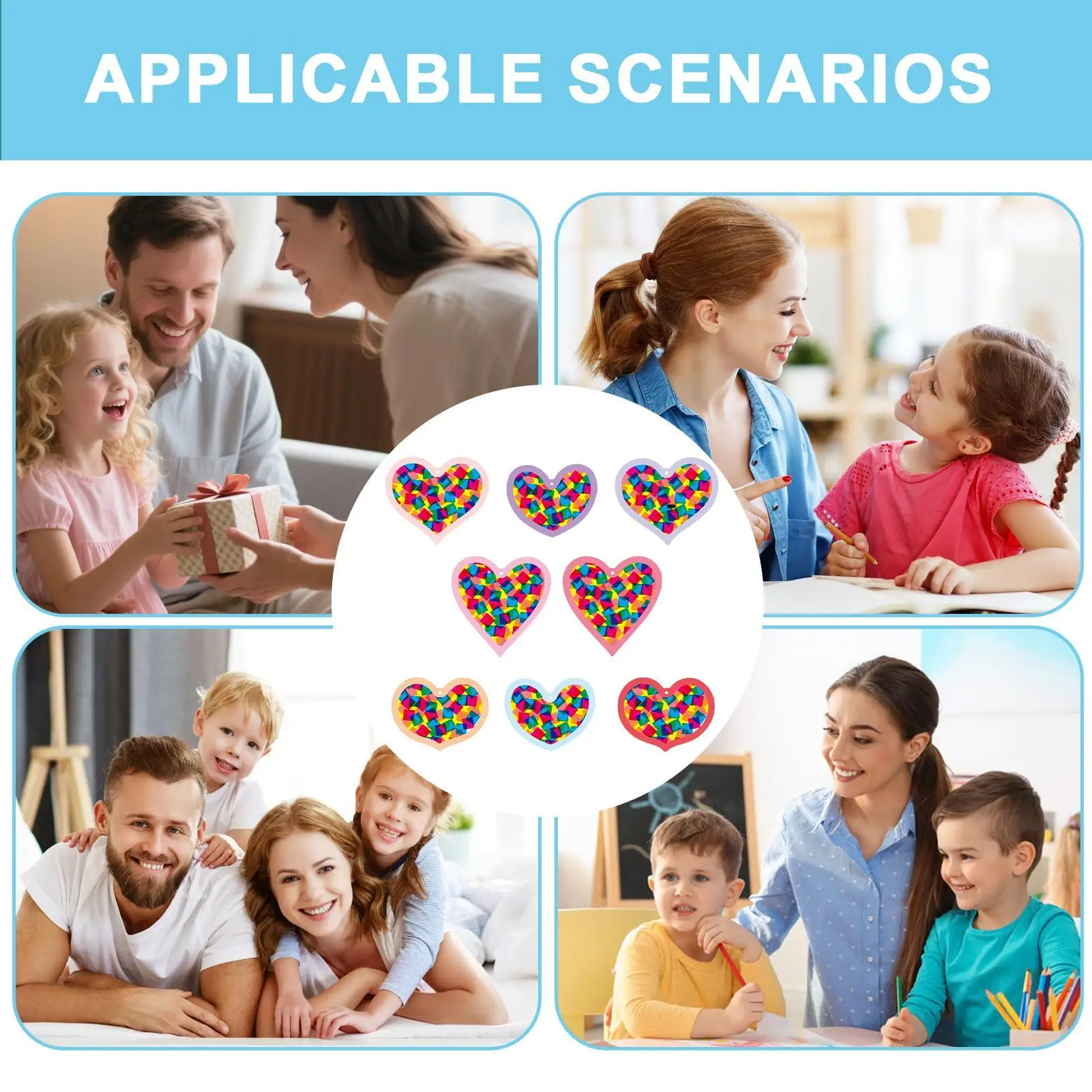 Paper Art Safe Set Ornament Paper Ornament Art For Boy Girl Home Glass Window Birthday Party Outdoor School Activity