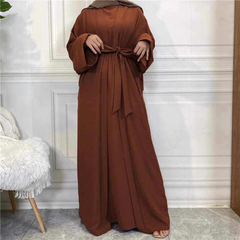 2 Piece Abaya Set Dubai Islam Turkey Bangladesh Muslim Sets Hijab Modest Dress Kaftans For Women Robe Femme Ensembles Musulmans