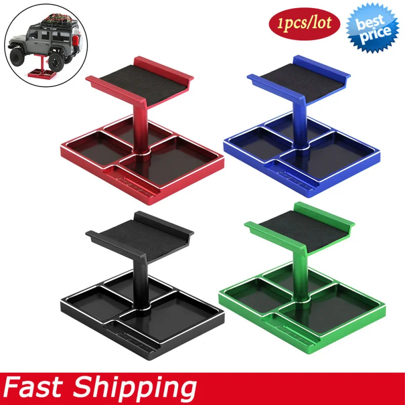 Metal RC Car Work Stand Repair Station Display Holder for 1/18 1/24 TRX4M SCX24 FCX24 AX24 Axial Upgrade Parts