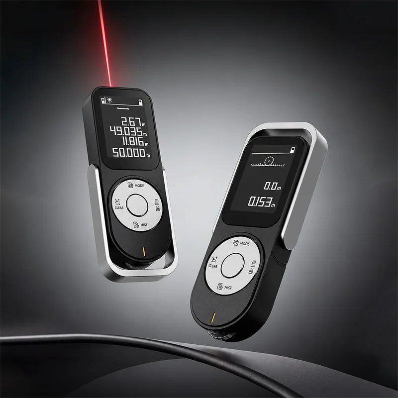 ATUMAN LSC 60m Laser Distance Meter with Digital Measuring Wheel, 13 Modes, Type-C Charging and 20-Record Memory