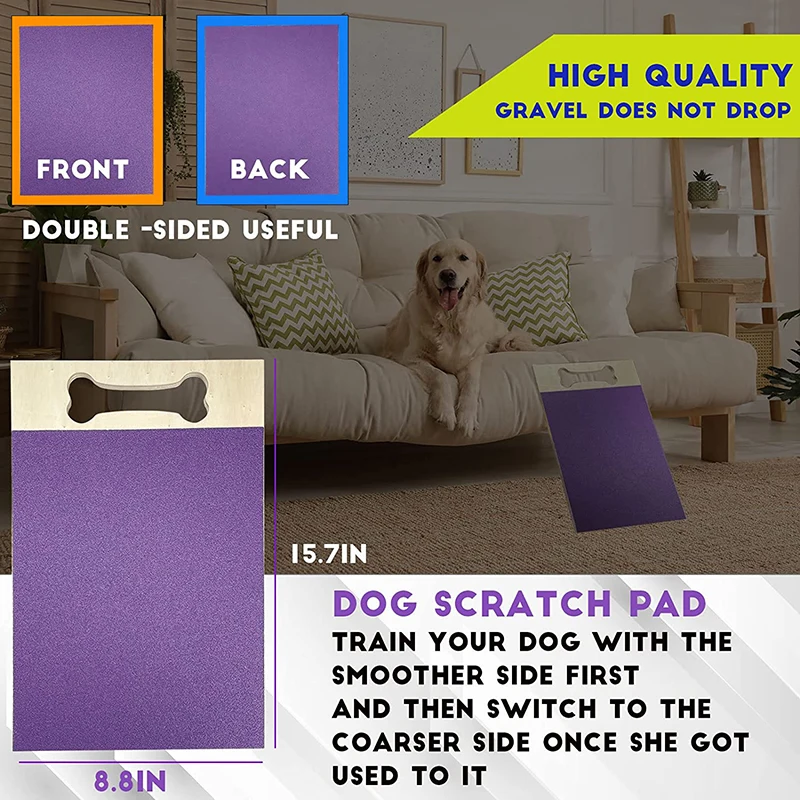 Dog Scratch Pad Dog Nail File Board Grind Claws Interactive Pet Toy Durable Dog Polishing Planks Wooden Dog Nail Polishing Toy