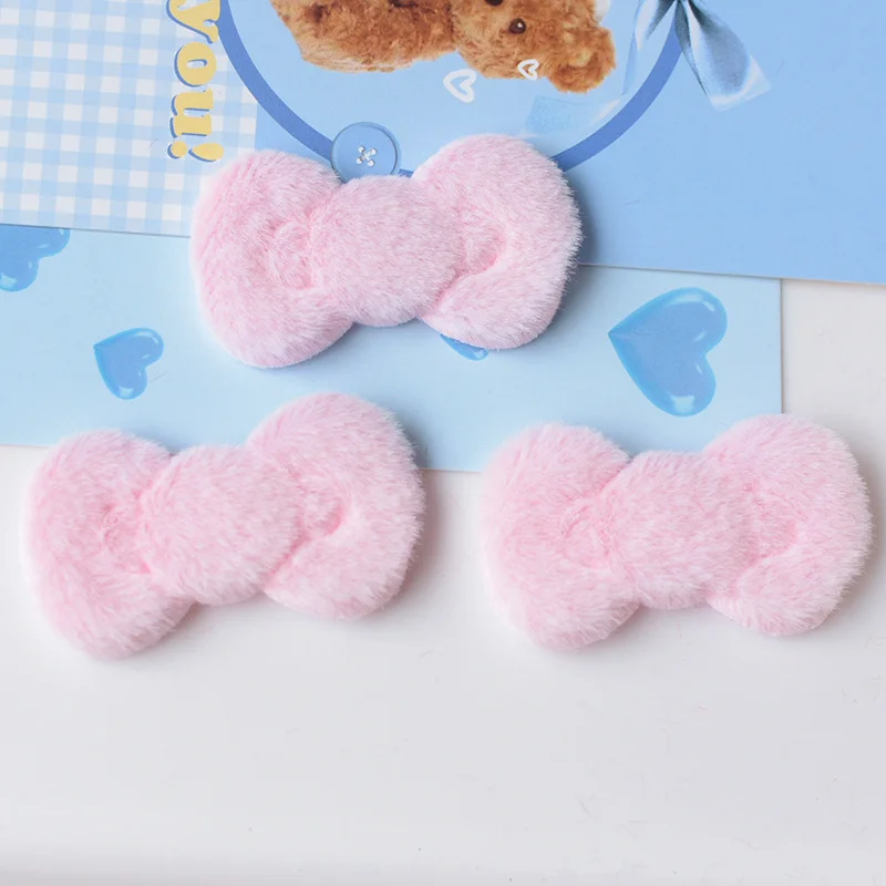 WFFNNKC 10/20Pcs Fluffy Bowknot Resin DIY Accessory Children Hair Clip Necklace Jewelry Craft Supplies Phone Decor Materials