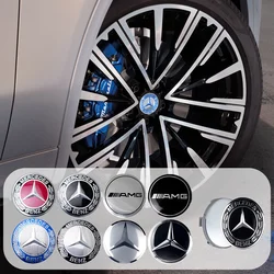 4Pcs 60/63/68mm Car Wheel Hubcap Sticker Auto Tire Center Cover Decals For Mercedes Benz AMG 4Matic Smart 451 Fortwo X156 X253