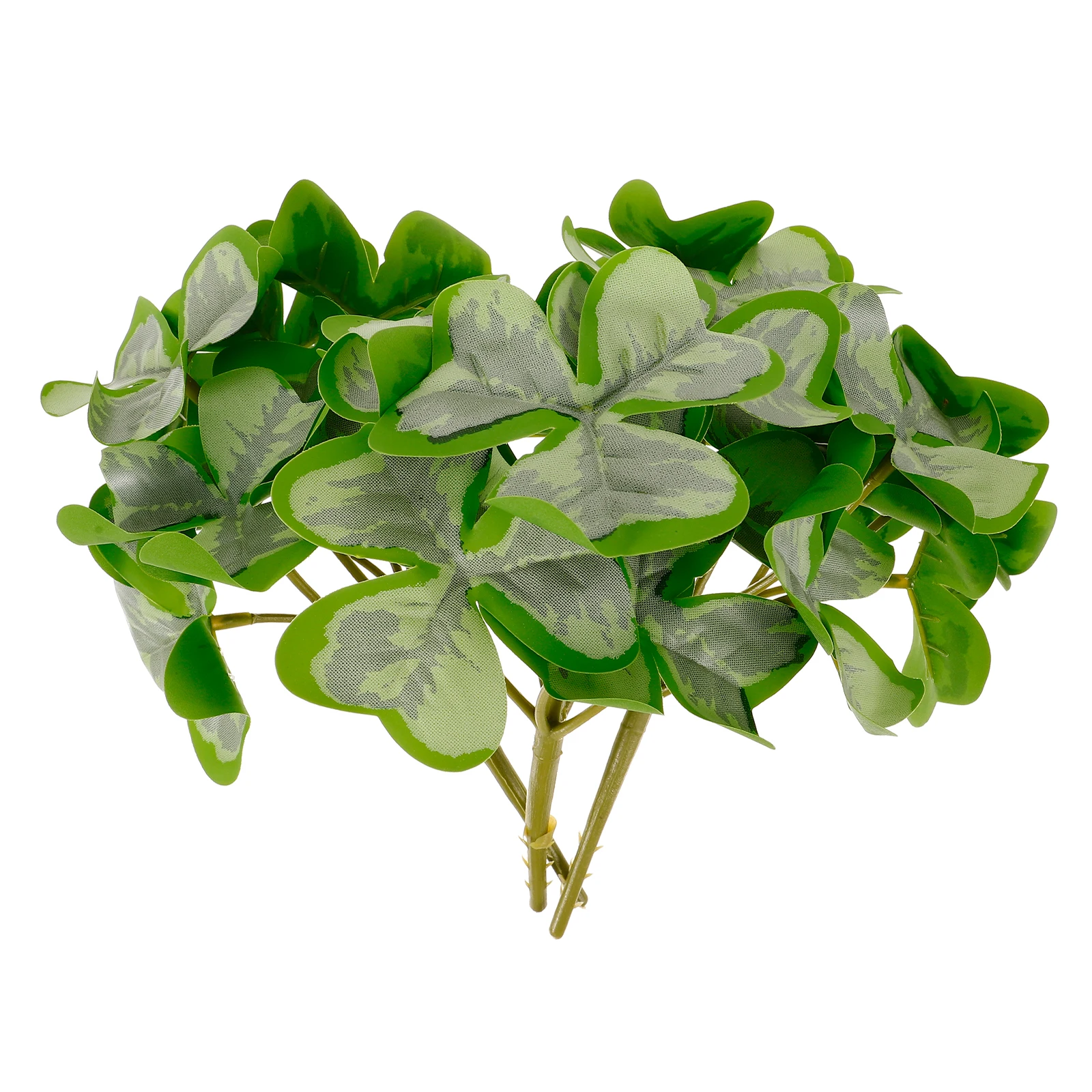 

5Pcs Artificial Shamrock Decoration Lifelike Green Plant Stems Home Office Table Centerpiece Faux Shamrock Picks Simulation