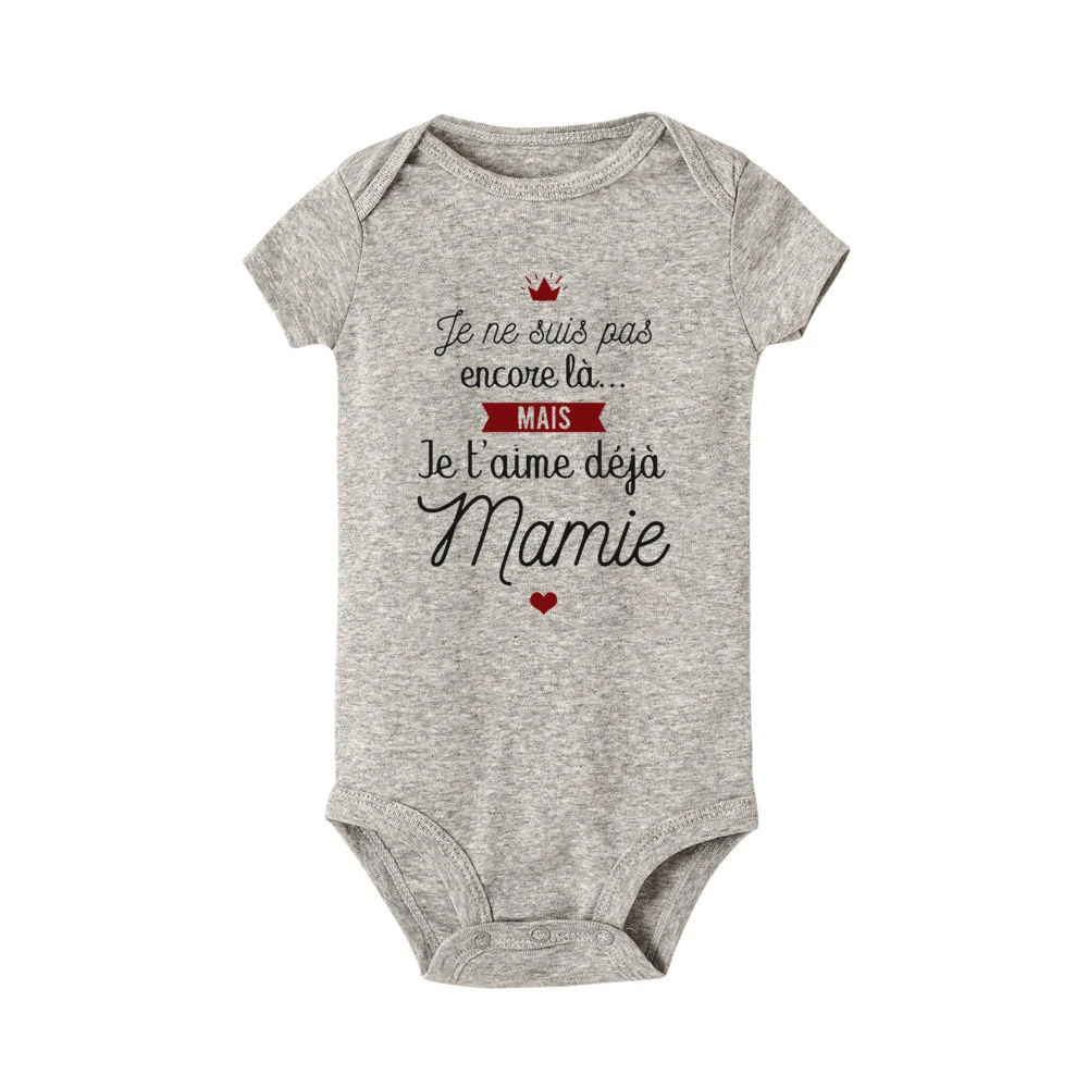 I Love You Grandma Announcement Newborn Baby Bodysuits Summer Toddler Unisex Jumpsuit Pregnancy Reveal Clothes Gifts for Grandma