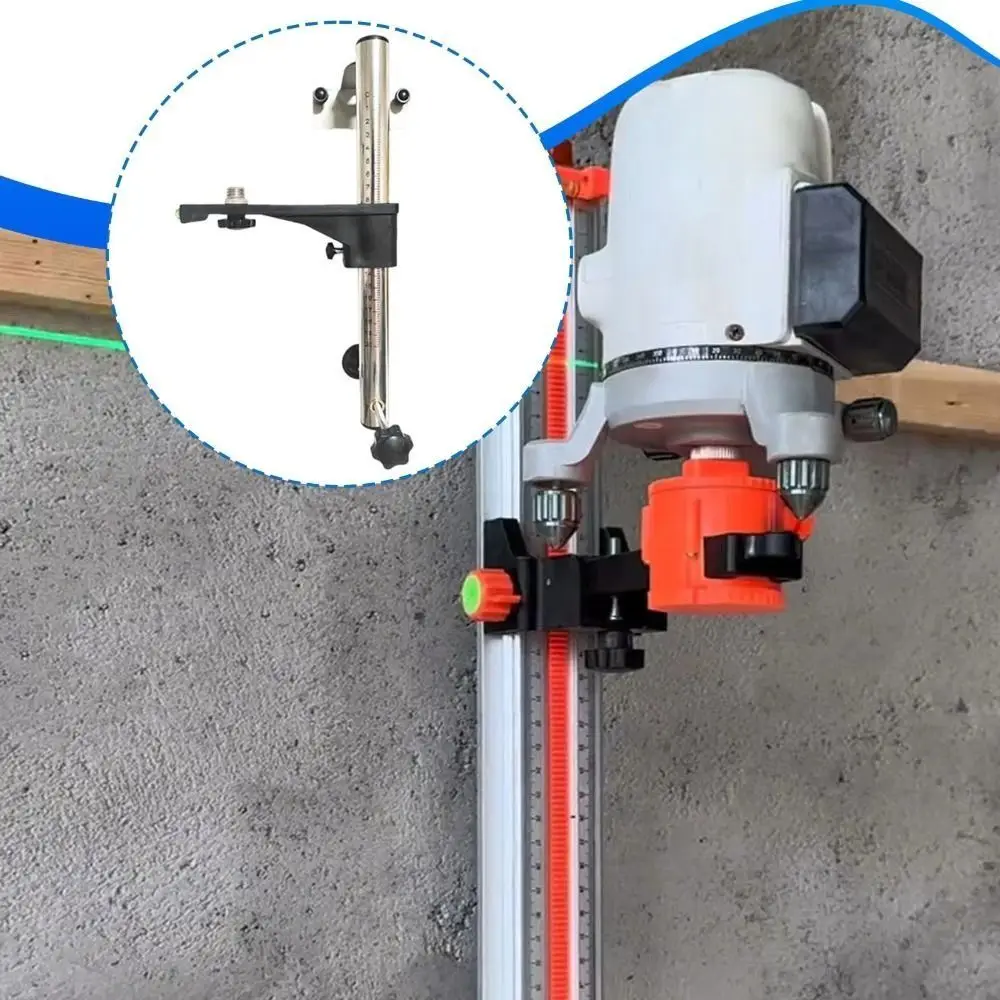 Multifunctional Wall Mount Bracket Height Adjustable 180 Degree Rotation Support Stand Easily Install Precision Leveling Tool