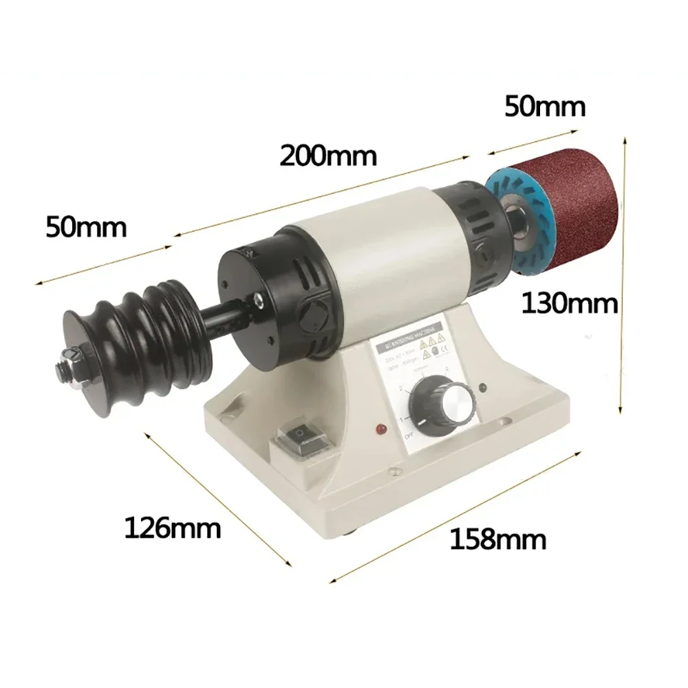 Pulidor de bordes de cuero de 220V, máquina pulidora, bricolaje, artesanía de cuero, Mini herramienta de lijado de escritorio, 0-8000RPM ajustable