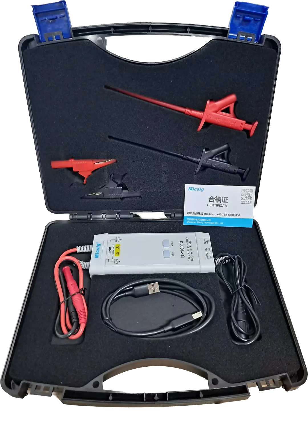 Micsig DP10013 1300V 100MHz High Voltage Differential Probe DP-10013 kit 3.5ns Rise Time 50X / 500X Attenuation Rate