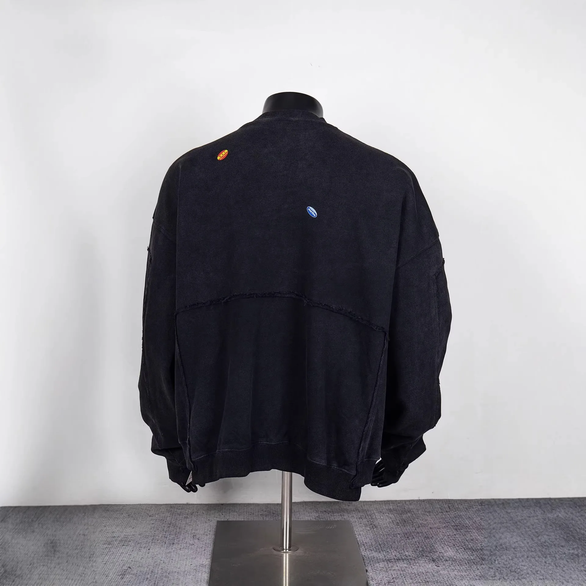Martine rose water-washed process irregularly pieced together loose men's and women's zipper pullover jacket and hoodie
