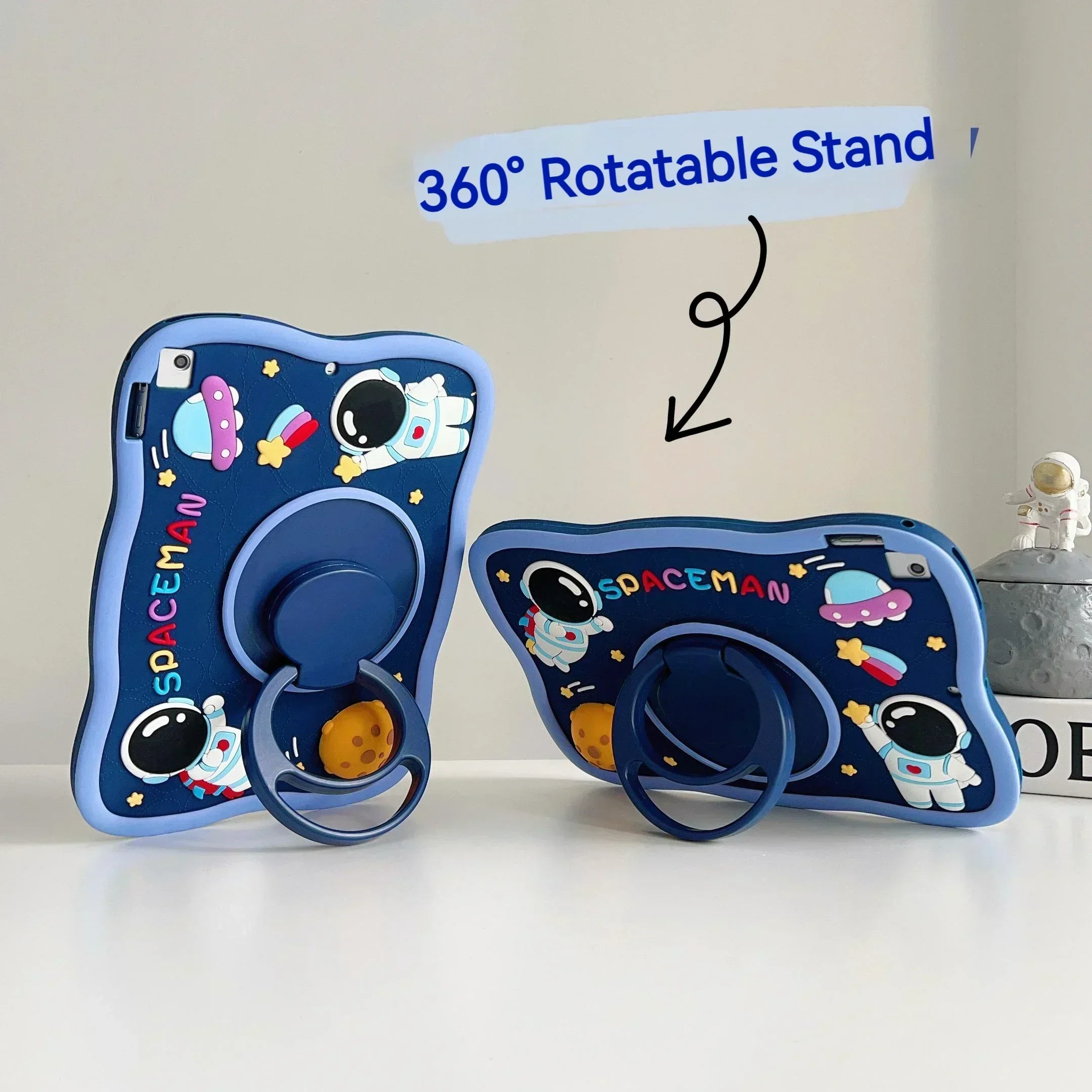 Juste de tablette mignonne avec support rotatif pour enfants, étui pour iPad 10e génération, iPad 9e, 8e, 7e, 10.2, Air 5, 4, 10.9, Mini 6, 5, 4, 3, 2, 1, 9.7