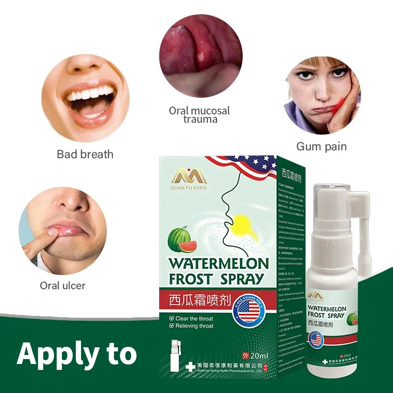 Mouth Ulcer Treatment Spray Oral Ulcers Freshner Antibaterial Clean Canker Relief Watermelon Frost Medicine American Formula