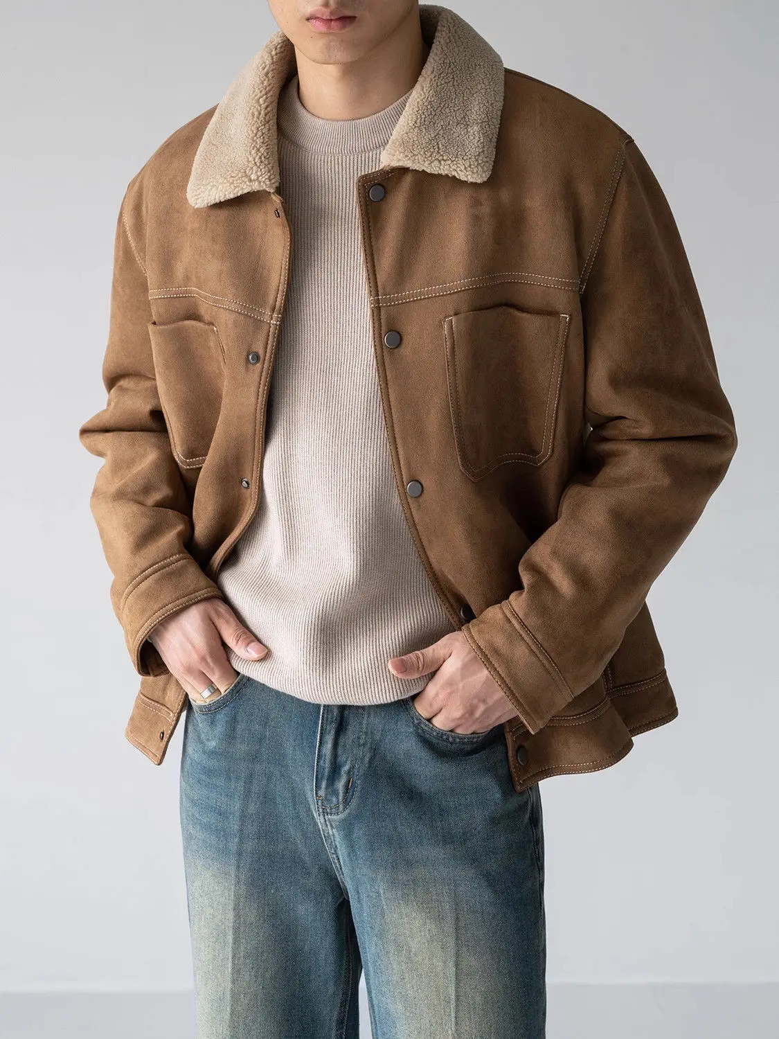 

Уличная зимняя стеганая хлопковая замшевая куртка для мужчин и однотонные толстые пальто Hombre, парки большого размера