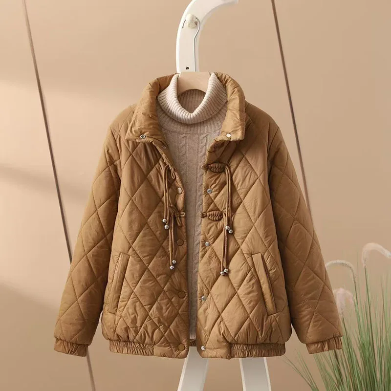 

Women's Down Cotton Jacket 2025 Korean Version Loose Ladies Winter Parkas Coat Fashion Casual Be All-match Female Outerwear