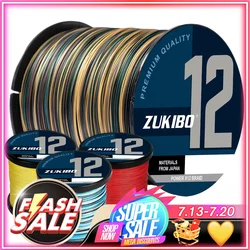 X12 Carp Fishing Line 300M 500M 1000M 12 Strands Braided Japan Multifilament PE Wire Super Strong Durable Smooth Fishing Tackle