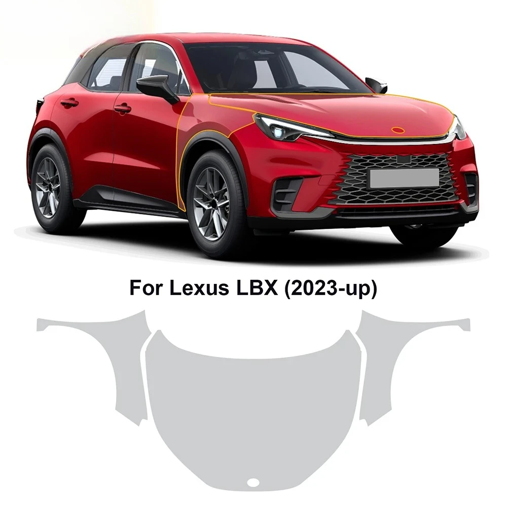 

8.5Mil TPU Hood Scratch-resistant Car Paint Protection Film For Lexus LBX 2023-UP Car Body Transparent Bra Per-cut PPF Kit