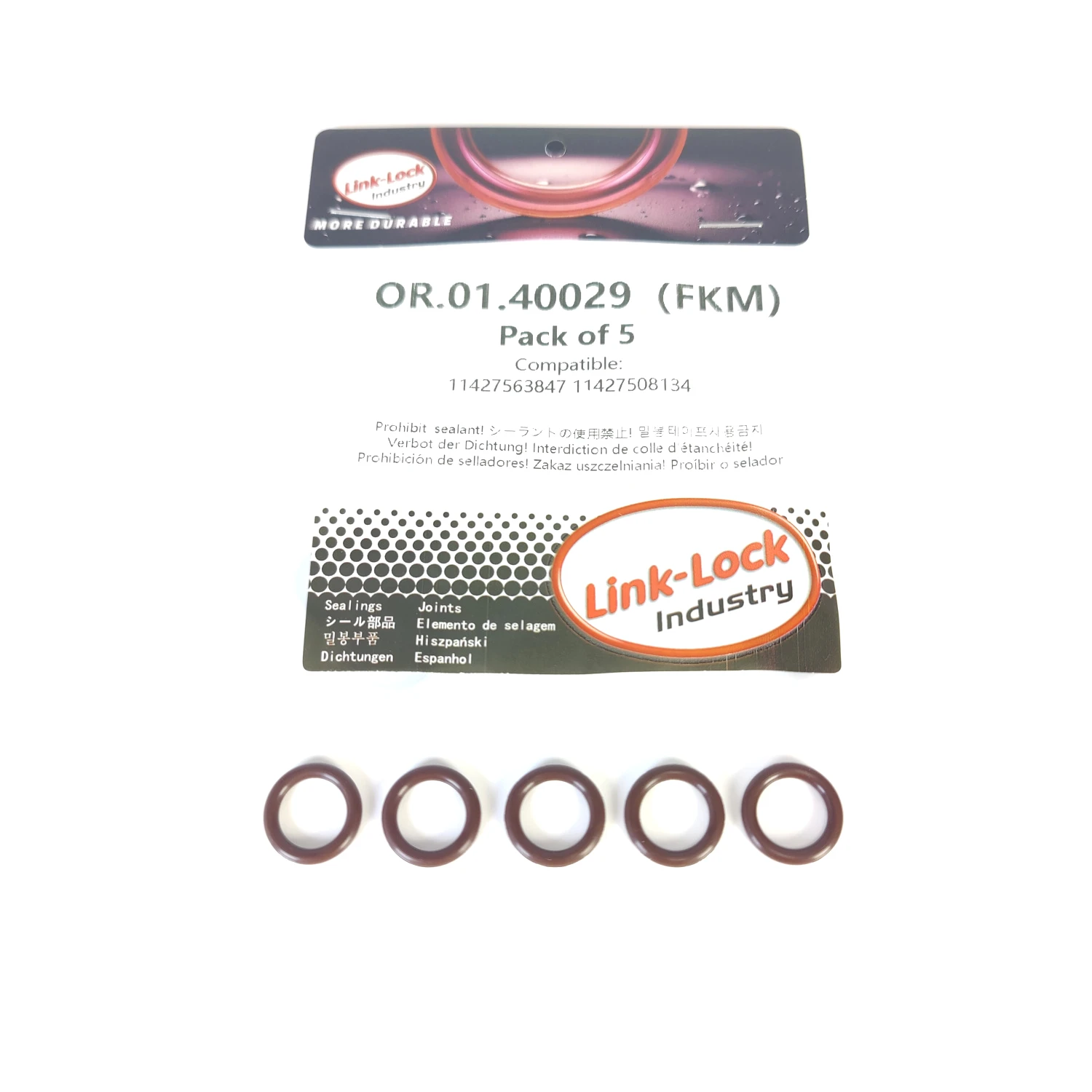 5PCS FKM Viton OR.01.40029 Engine Oil Pump O-Ring Gasket 11427563847 11427508134 for BMW N62 N73 S85