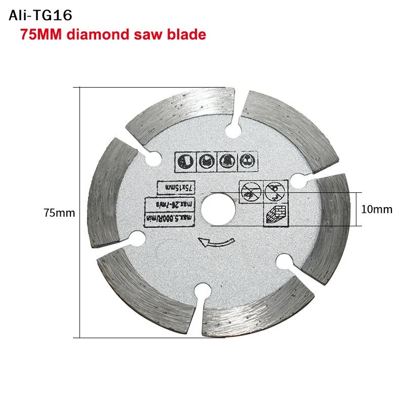 

【TG16】()7Pcs 2025 New 75mm Cutting Disc For Hole Angle 10mm Circular Saw Blade Sander Sanding Tool
