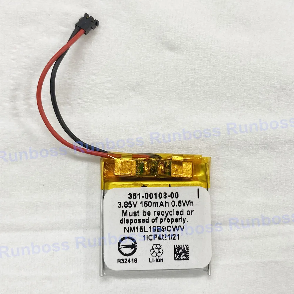 New 3.85V 160mAh Battery For Garmin Approach S10 S20 S40,Forerunner 30 35,Vivoactive 4S Sports Watch 361-00117-00 361-00108-00