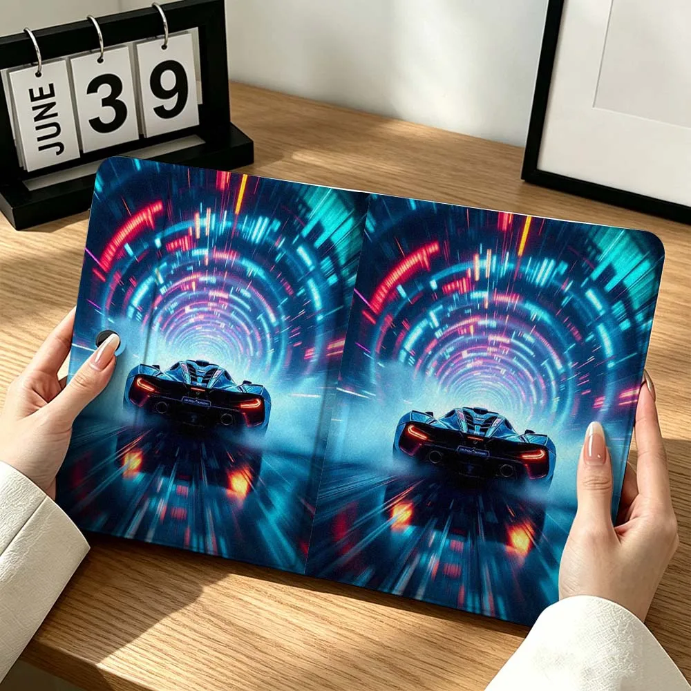 Silver Sports Car Wheel For OPPO VIVO IQOO OnePlus Realme Infinix Pad Pro 13 12.1 11.61 11.4 11 inch Tablet Case Gift