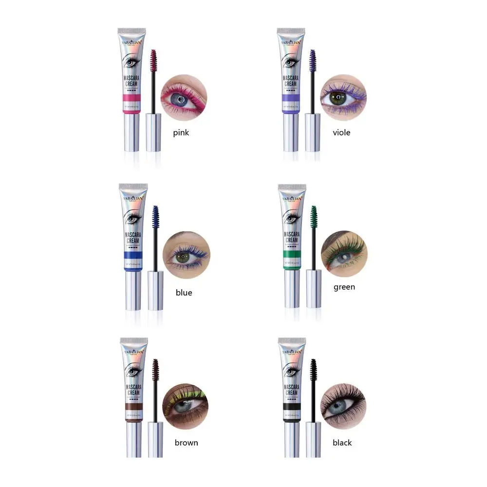 Party Stage Use Lengthening Hyper Curling Fine Brush Eyelash Mascara Curling Thick Eyelashes Ultra-fine Mascara Colored Mascara