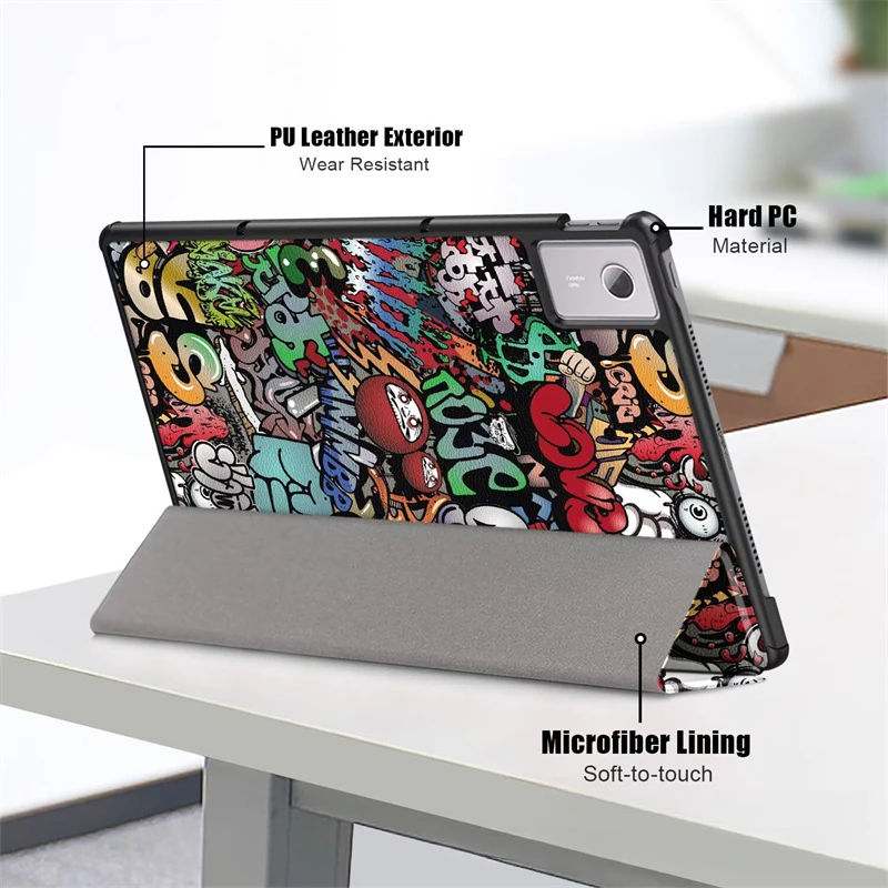 Tri-Fold Case for Lenovo Xiaoxin Pad 12.1 Inch with Auto Wake Sleep Shockproof Cover