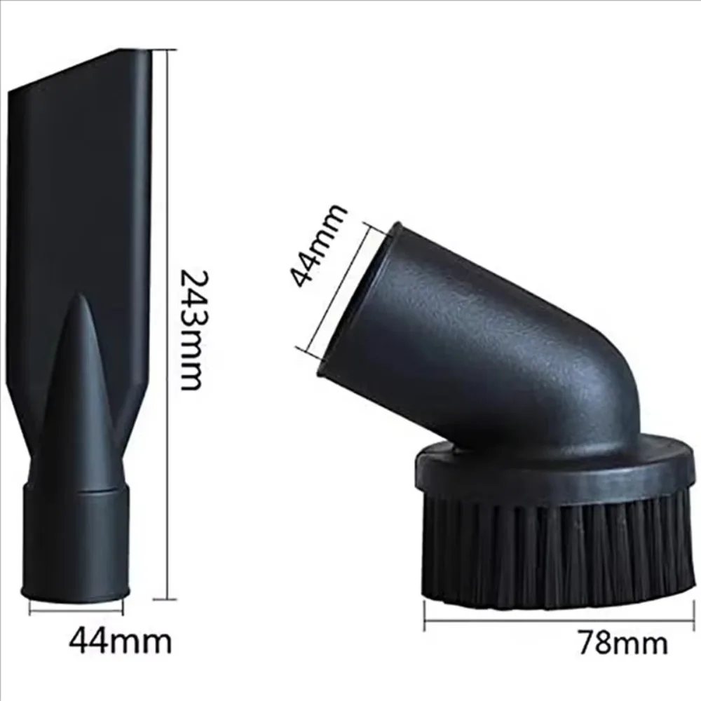 A61I 5X Industrial Vacuum Cleaner Round Brush And Flat Nozzle Sets Inner 44Mm Durable Industrial Vacuum Cleaner Accessories