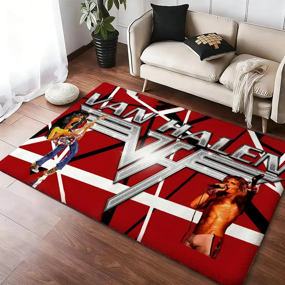 Rock Music Floor Mat Soft Thickened Absorbent Non-Slip Bedroom Living Room Door Mat Home Decor Flannel Rugs
