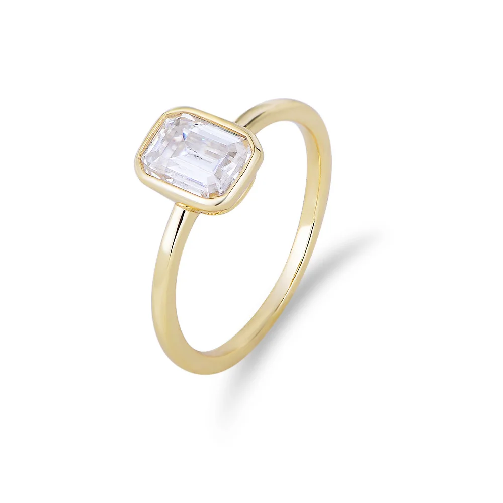 Beautiful Style Design is the most popular affordable high Quality Viking Wedding Emerald Cut CZ Ring