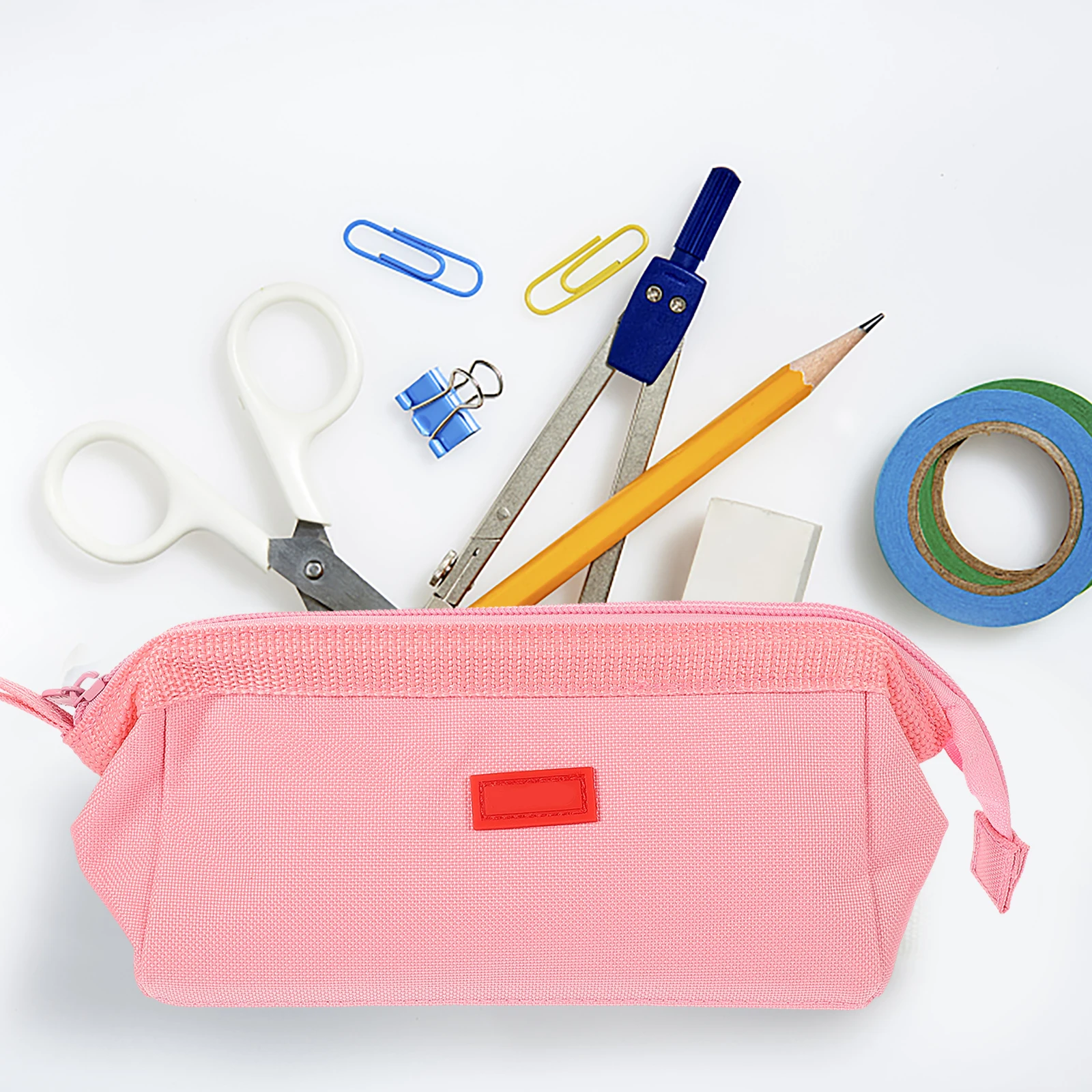 Large Capacity Pen Bag High-Grade Oxford Cloth Wear-Resistant Stationery Organizer For Students Pencil Case Storage